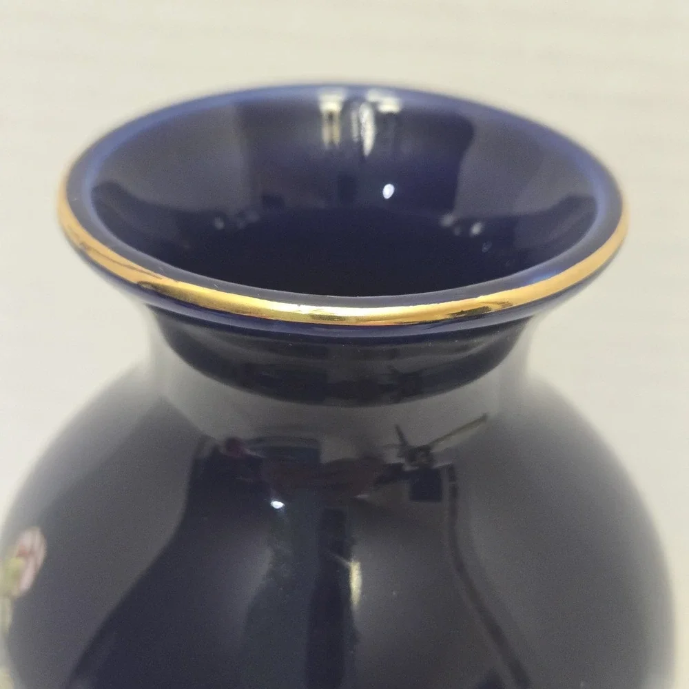 Vtg Asahi Sato Gordon Collection Cobalt Blue Vase 6